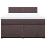 vidaXL Sommier à lattes de lit avec matelas Marron foncé 160x200 cm