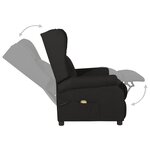 vidaXL Fauteuil de massage Noir Tissu