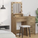 vidaXL Coiffeuse chêne artisanal 50 x 41 x 135 cm Bois d'ingénierie