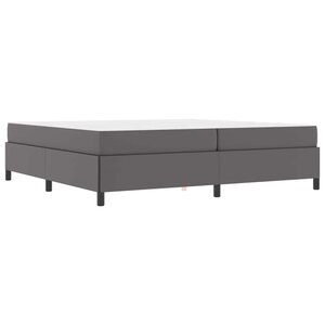 vidaXL Cadre de lit avec matelas Gris 200 x 200 cm Faux cuir