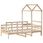 vidaXL Lit de jour avec toit sans matelas 90x190 cm bois massif