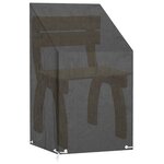vidaXL Housses de chaise de jardin 2 Pièces 8 œillets 65x65x80/120 cm PE