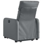 vidaXL Fauteuil inclinable de massage Gris Similicuir