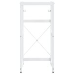 vidaXL Cadre de lavabo de salle de bain vasque à encastrer Blanc Fer