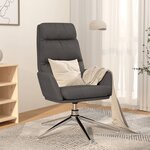vidaXL Chaise de relaxation Gris foncé Tissu