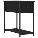 vidaXL Table de chevet noir 30x60x60 cm Bois d’ingénierie
