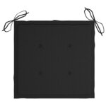 vidaXL Chaises de jardin lot de 6 avec coussins Bois d'acacia solide