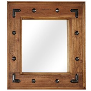 vidaXL Miroir Bois d'acacia massif 50 x 50 cm