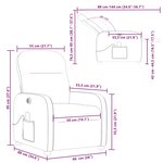 vidaXL Fauteuil de massage inclinable électrique Taupe Tissu