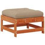 vidaXL Ensemble de salon de jardin 10 Pièces Brun cire Bois de pin massif