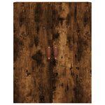 vidaXL Armoire murale chêne fumé 69 5x34x90 cm