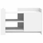 vidaXL Table basse blanc 80x50x50 cm bois d'ingénierie