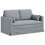 vidaXL Canapé 2 Pièces Gris clair 139 x 78 x 80 cm tissu