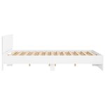 vidaXL Cadre de lit Blanc 137 x 188 cm Bois d'ingénierie
