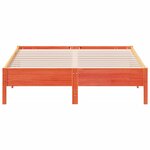 vidaXL Cadre de lit sans matelas cire marron 150x200cm bois pin massif