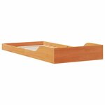 vidaXL Cadre de lit Brun cire 100 x 200 cm Pin massif