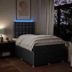 vidaXL Sommier à lattes de lit avec matelas gris foncé 120x190cm tissu