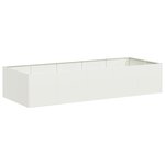 vidaXL Jardinière blanc 200x80x40 cm acier
