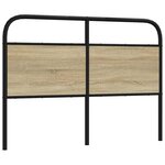vidaXL Tête de lit chêne sonoma 135 cm acier et bois d'ingénierie