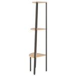 vidaXL Étagère d'angle 3 niveaux Marron clair et noir 45 5x31 5x120 cm