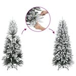 vidaXL Sapin de Noël artificiel avec neige floquée 180 cm PVC et PE