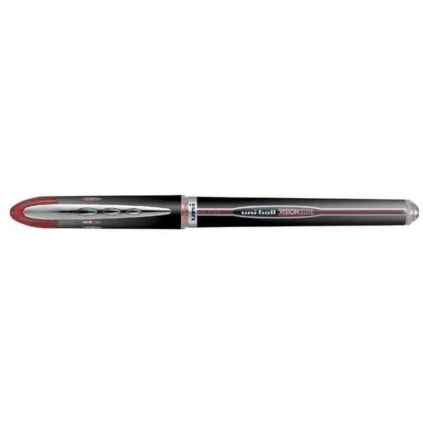 Roller encre liquide Vision Elite UB205 pointe fine 0 5mm rouge x 12 UNI-BALL