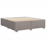 vidaXL Sommier à lattes de lit avec matelas Taupe 180x200 cm Tissu