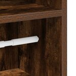 vidaXL Meuble de salle de bain avec porte-rouleau chêne fumé