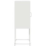 vidaXL Buffet blanc 36x39x107 cm acier laminé à froid
