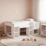 vidaXL Cadre de lit pour enfants avec rangement Blanc 80 x 160 cm