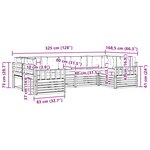 vidaXL Ensemble de canapés d'extérieur 6 pc Blanc et crème