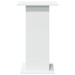 vidaXL Table de bar avec rangement blanc 60x60x102cm bois d’ingénierie