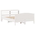 vidaXL Cadre de lit sans matelas blanc 140x200 cm bois de pin massif