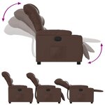 vidaXL Fauteuil inclinable Marron Similicuir
