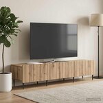 vidaXL Meuble TV 147 x 34 5 x 32 cm Chêne artisanal Bois d'ingénierie