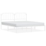 vidaXL Cadre de lit métal sans matelas et tête de lit blanc 180x200 cm