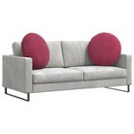 vidaXL Coussins de siège 2 Pièces Bordeaux Ø80 x 29 cm Velours