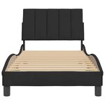 vidaXL Cadre de lit sans matelas Hanko noir 90x190 cm velours