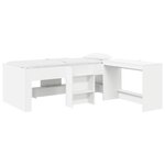 vidaXL Lit haut pour enfants avec bureau Blanc 75 x 190 cm