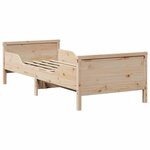 vidaXL Lit extensible pour enfants Autre Marron 80 x 130 / 165 / 200 cm