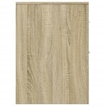 vidaXL Armoire de salle de bain étroite avec roulettes chêne sonoma