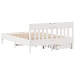 vidaXL Cadre de lit sans matelas blanc 120x200 cm bois de pin massif
