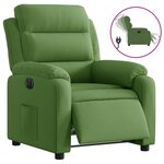 vidaXL Fauteuil inclinable électrique vert clair velours