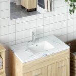 vidaXL Évier salle de bain blanc 30 5x27x14 cm rectangulaire céramique