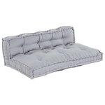Coussin de canapé palette vidaXL avec dossier en tissu gris