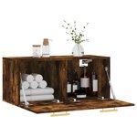 vidaXL Armoire murale chêne fumé 80x36 5x35 cm bois d'ingénierie