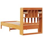 vidaXL Lit bibliothèque sans matelas cire marron 100x200 cm pin massif