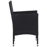 vidaXL Chaises de jardin lot de 2 Résine tressée Noir