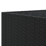 vidaXL Salon de jardin 9 Pièces avec coussins Noir Résine tressée