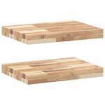vidaXL Étagères flottantes 2 Pièces 60x30x4 cm acacia massif non traité